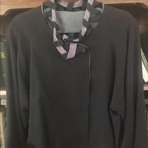 OOAK Art Deco black wool jacket